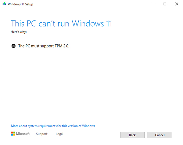 آیا روشی برای رفع خطاThis PC can’t run Windows 11 وجود دارد؟ | حل مشکلات کامپیوتری و موبایلی