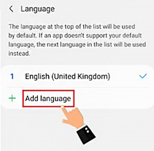 انتخاب زبان از طریق منوی Add language | تعمیر لپ تاپ تلفنی